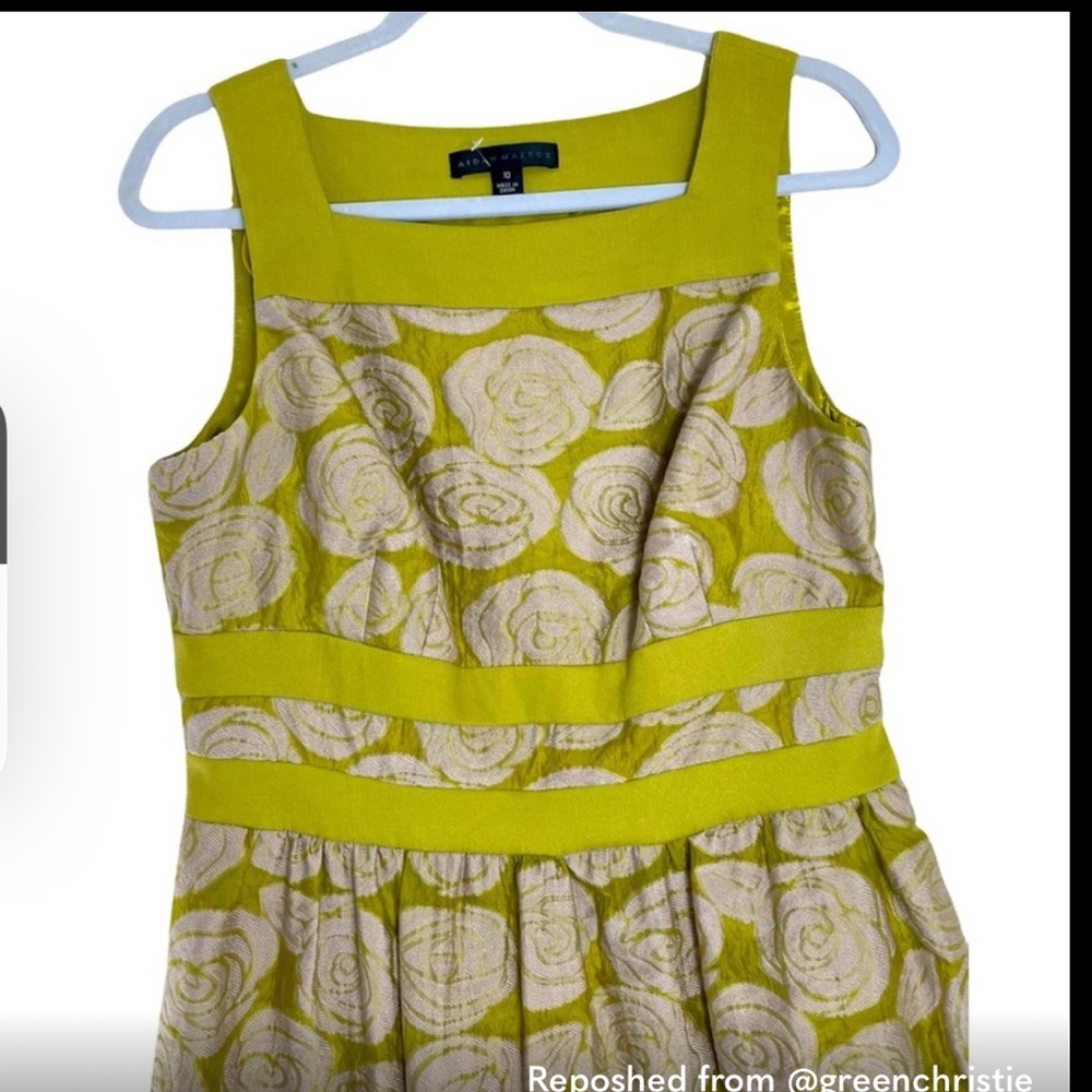 AIDAN MATTOX sleeveless green cocktail dress NWOT sz 10!